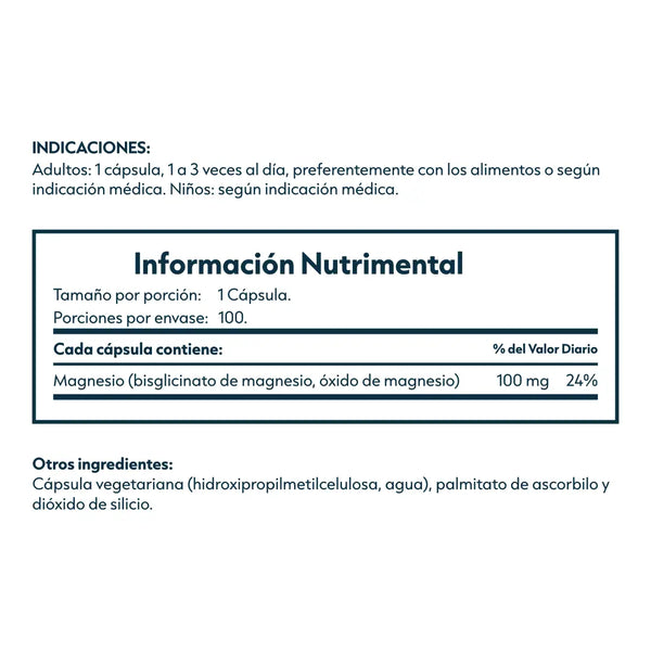 Glicinato de Magnesio 100 mg
