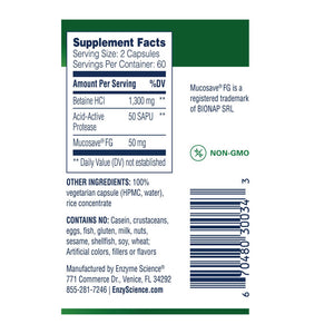 Betaine HCl  (Betaina de HCl, Proteasa & Mucosave)