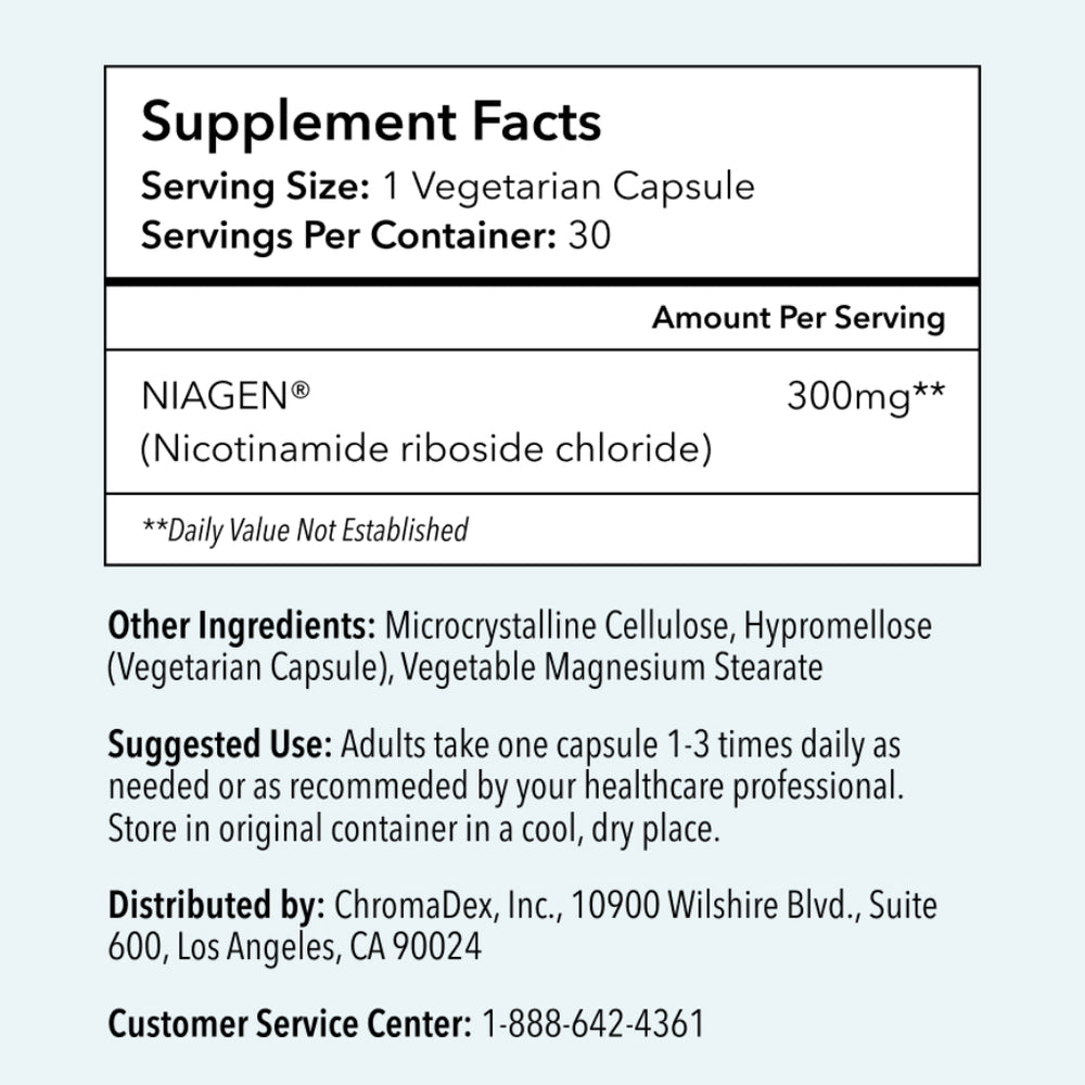 TRU NIAGEN® NAD+ 300 mg by ChromaDex